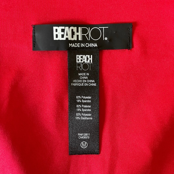 Beach Riot Emmy High-Waist Bikini Bottom Red Americana Colorblock - Picture 7 of 13